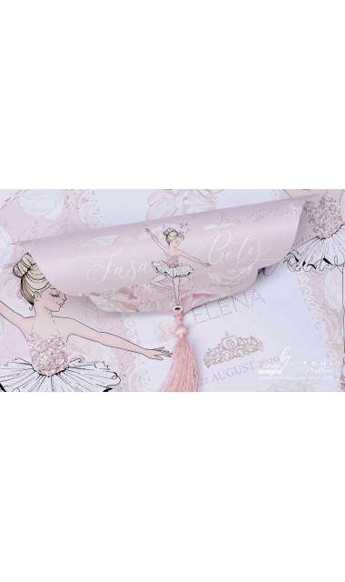Trusou de botez cu mica balerina tutu tiara eleganta si broderie personalizata 14